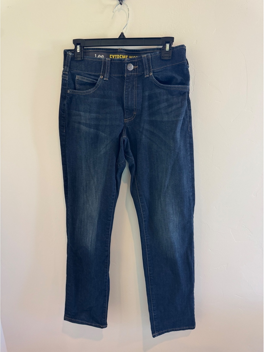 Lee Extreme Motion Jeans 29x30 Dark Wash Straight Leg NWOT Men’s Denim